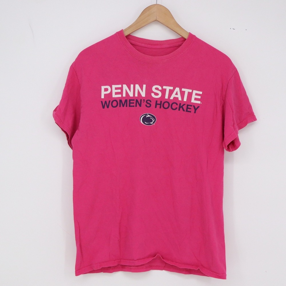 Penn State T-Shirt Womens M Pink NCAA Hockey Gildan Excellent